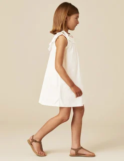 Nicoli Dresses<WHITE TOPSTITCH DRESS Blancos