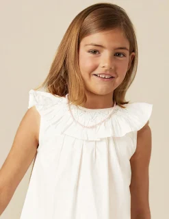 Nicoli Dresses<WHITE TOPSTITCH DRESS Blancos