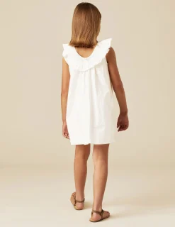 Nicoli Dresses<WHITE TOPSTITCH DRESS Blancos