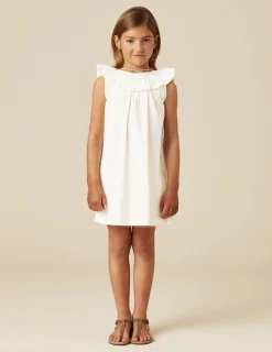 Nicoli Dresses<WHITE TOPSTITCH DRESS Blancos
