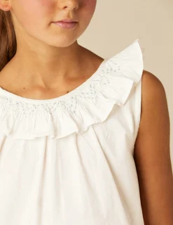 Nicoli Shirts<WHITE TOPSTITCH SHIRT Blancos