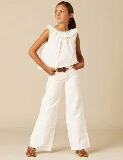 Nicoli Shirts<WHITE TOPSTITCH SHIRT Blancos