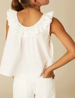 Nicoli Shirts<WHITE TOPSTITCH SHIRT Blancos