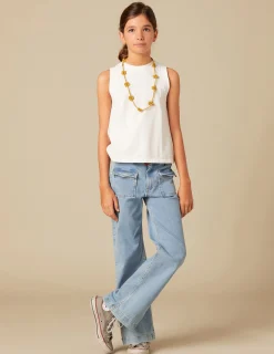 Nicoli T-shirts<WHITE T-SHIRT Azules oscuros