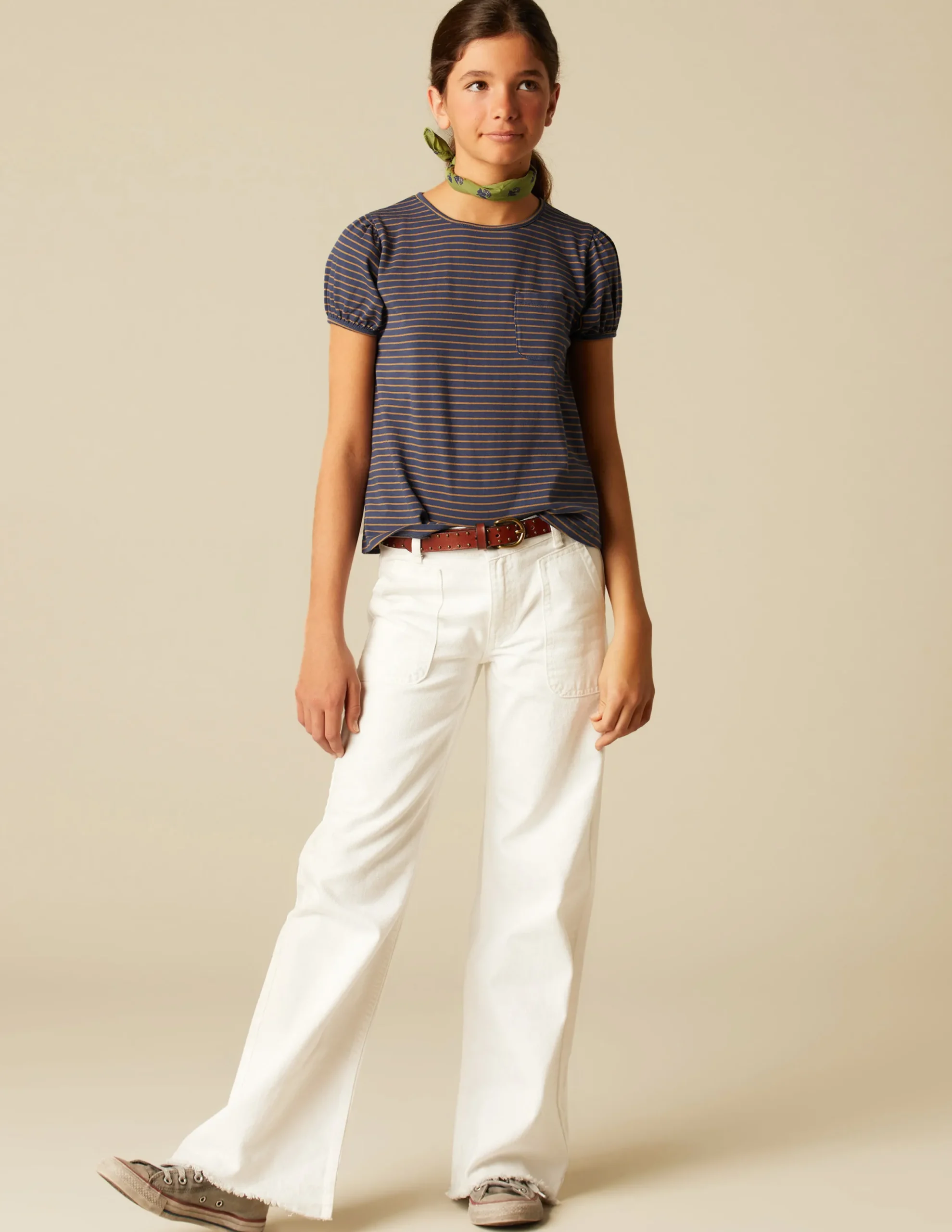 Nicoli Trousers|Denim<White Wide Leg Jeans Azules claros