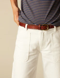 Nicoli Trousers|Denim<White Wide Leg Jeans Azules claros