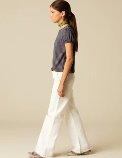 Nicoli Trousers|Denim<White Wide Leg Jeans Azules claros