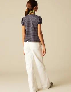 Nicoli Trousers|Denim<White Wide Leg Jeans Azules claros