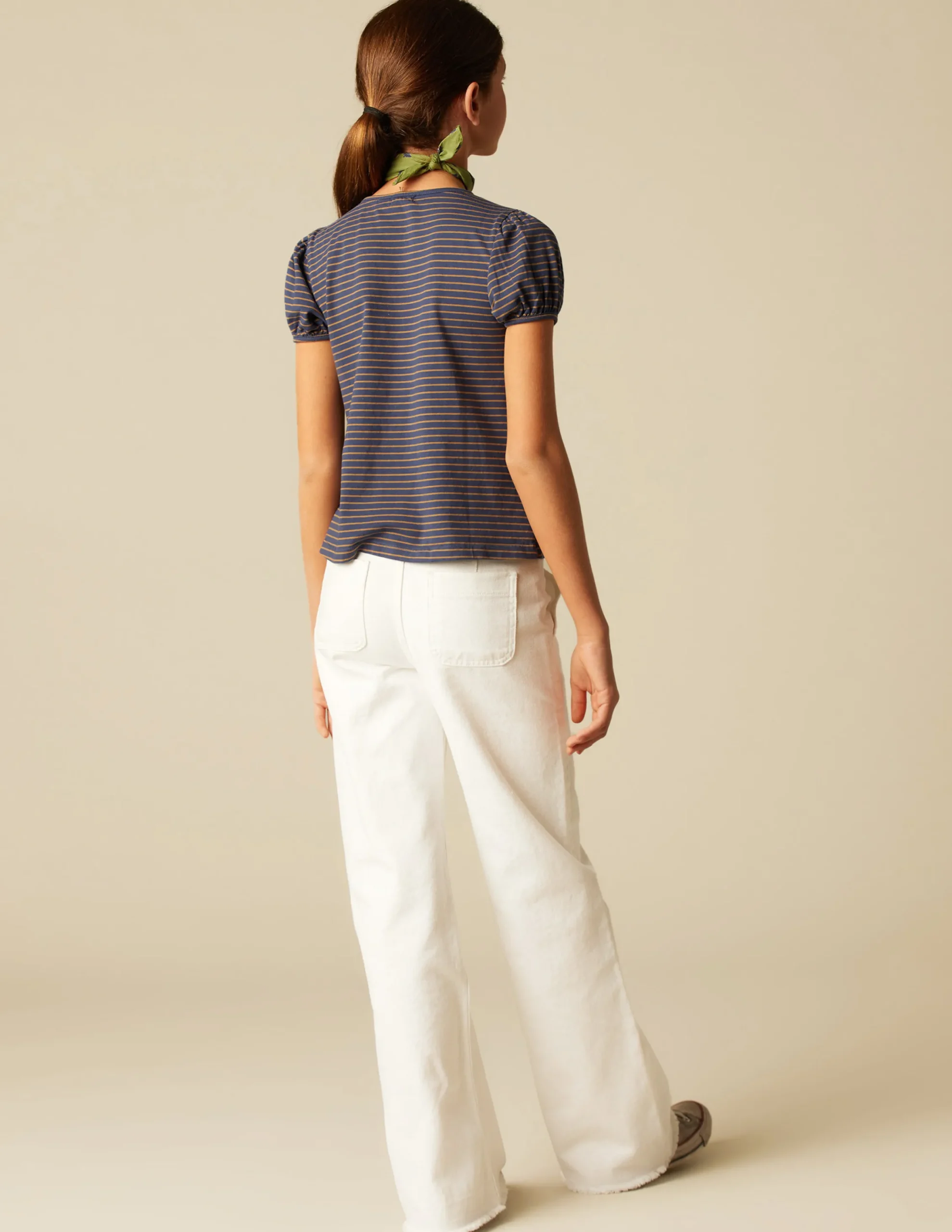 Nicoli Trousers|Denim<White Wide Leg Jeans Azules claros