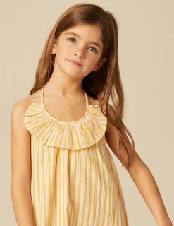 Nicoli Dresses<YELLOW STRIPED DRESS Amarillos