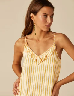 Nicoli Dresses<YELLOW STRIPED DRESS Amarillos