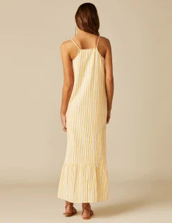 Nicoli Dresses<YELLOW STRIPED DRESS Amarillos