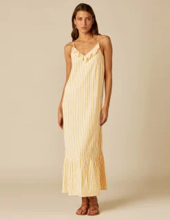 Nicoli Dresses<YELLOW STRIPED DRESS Amarillos