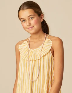 Nicoli Dresses<YELLOW STRIPED DRESS Amarillos