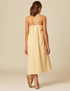 Nicoli Dresses<YELLOW STRIPED DRESS Amarillos